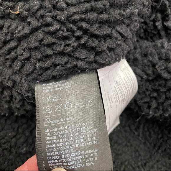 Sherpa Lined Denim Trucker Jacket - Picture 9 of 13